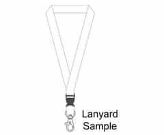 Alternative view of Matte Poly Lanyard Double Sided with Buckle & Ring