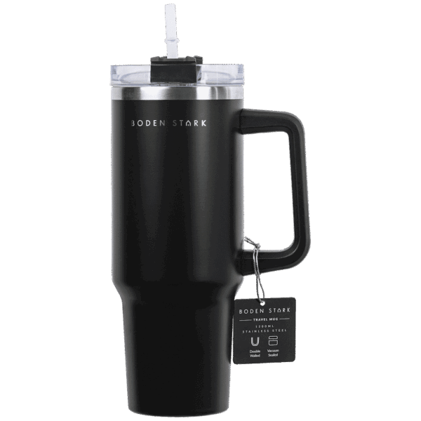 Boden Stark 1200ml Travel Mug – Black — Boden Stark 1200ml Travel Mug – Black