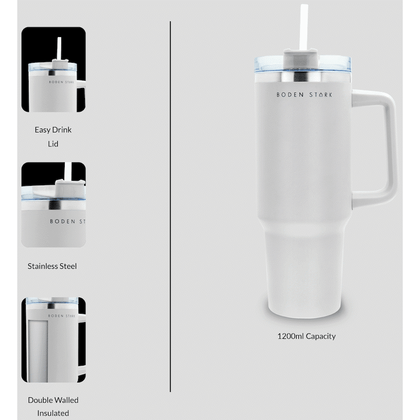 Boden Stark 1200ml Travel Mug - White - Image 14