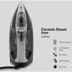 Boden Stark 2200W Ceramic Steam Iron - Image 6