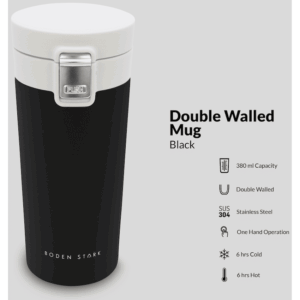 Alternative view of Boden Stark 380ml Travel Mug - Black