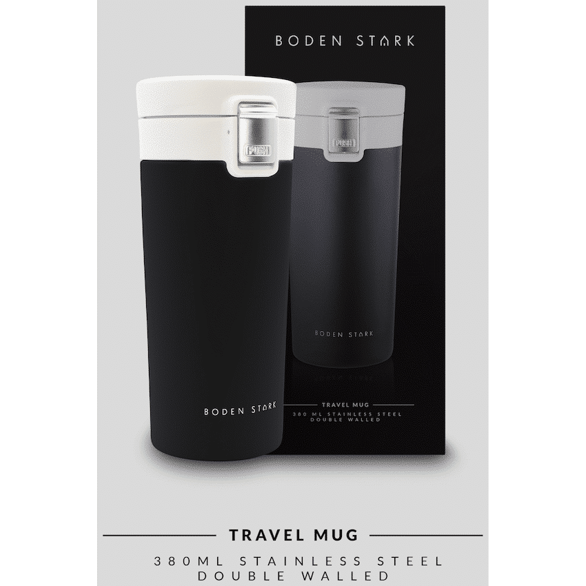 Boden Stark 380ml Travel Mug - Black - Image 6
