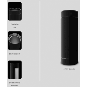 Boden Stark 650ml Travel Flask - Black - Image 3