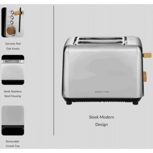 Boden Stark Anson Collection 2-Slice Stainless Steel Toaster - Image 3