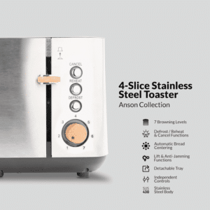 Boden Stark Anson Collection 4-Slice SS Toaster - Image 2