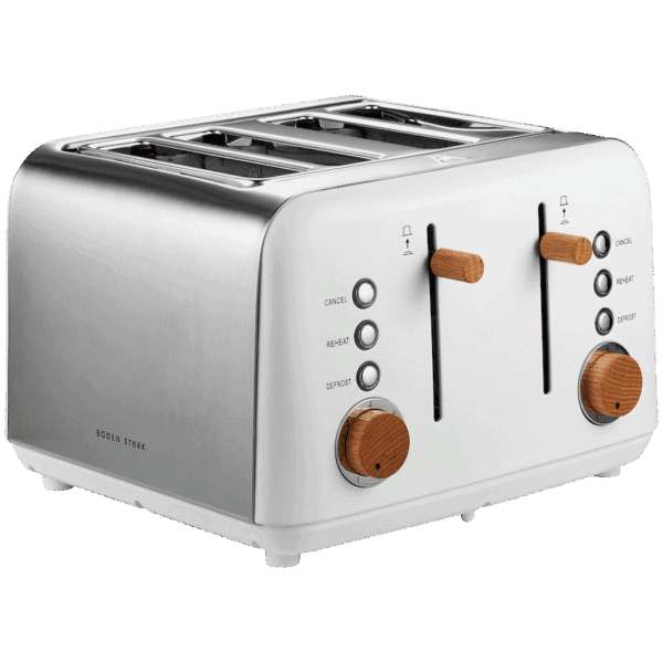 Boden Stark Anson Collection 4 Slice SS Toaster White — Boden Stark Anson Collection 4 Slice SS Toaster White