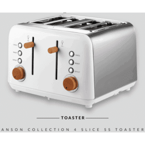 Boden Stark Anson Collection 4 Slice SS Toaster White - Image 5