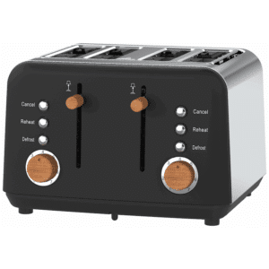 Boden Stark Anson Collection 4-Slice Stainless Steel Toaster - Black - Image 5