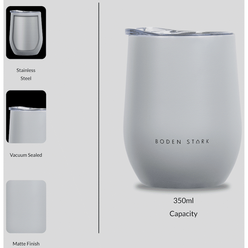 Boden Stark Tumbler 350ml Grey - Image 4
