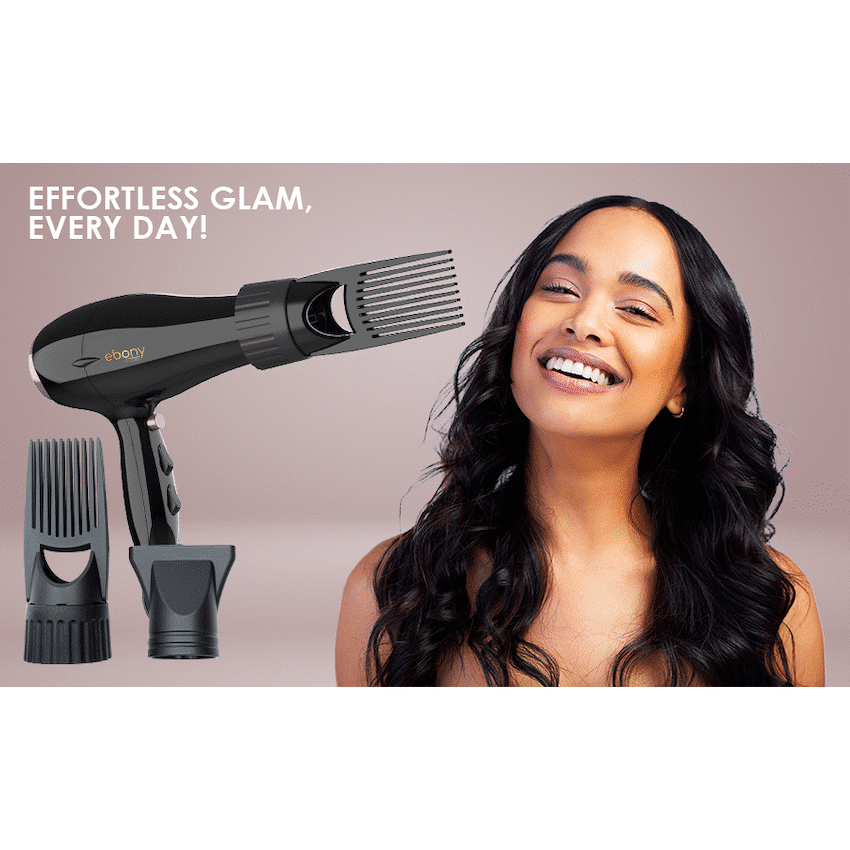 Carmen Power Comb Hairdryer 2000w - Ebony - Image 6