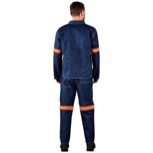 Alternative view of Cast Premium 100% Cotton Denim Pants - Reflective Legs - Orange Tape