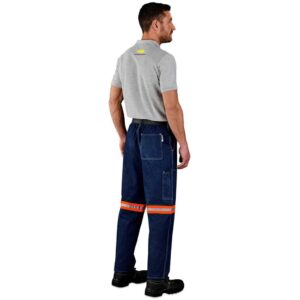 Cast Premium 100% Cotton Denim Pants – Reflective Legs – Orange Tape