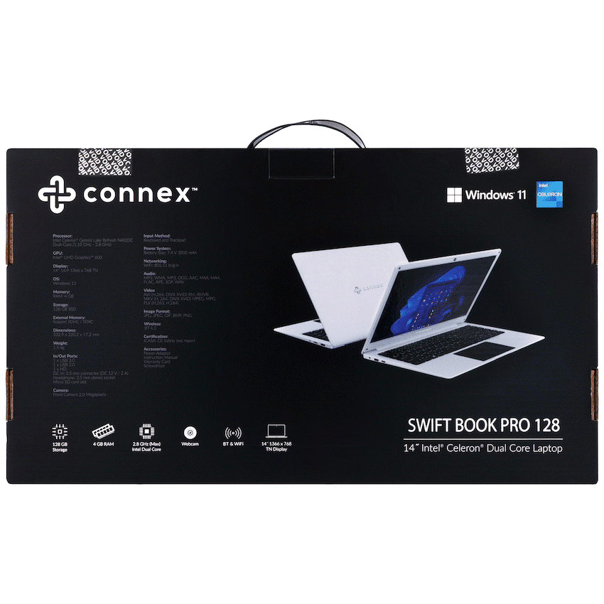Connex Laptop SwiftBook PRO X - 14" Celeron N4020 8GB/256SSD W11HOME - Image 6