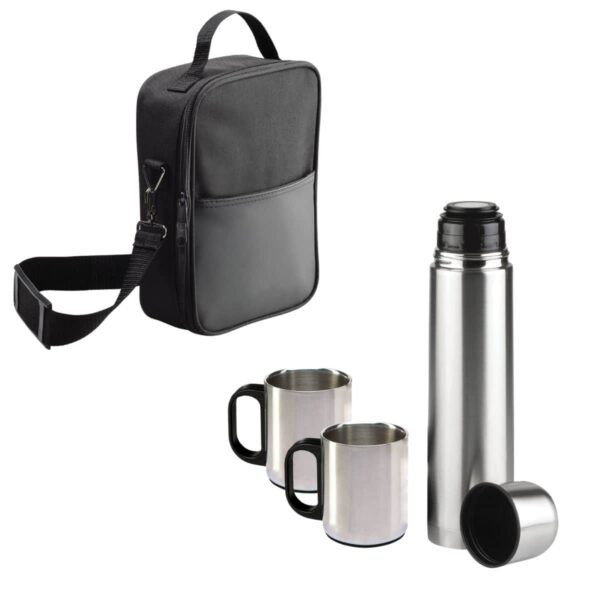 Flask Set 1x500ml Flask+2 x150ml Mugs/Si — Flask Set 1x500ml Flask+2 x150ml Mugs/Si