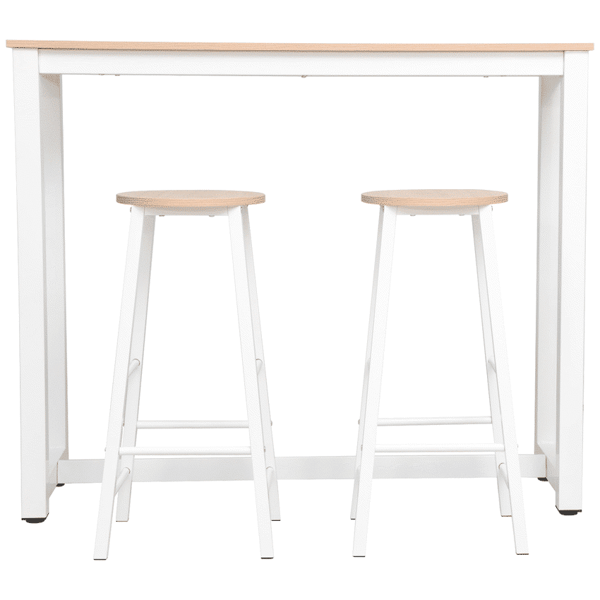 Everfurn Chenin 3-Piece Bar Table & Stool Set with Powder-Coated Frame - Image 3