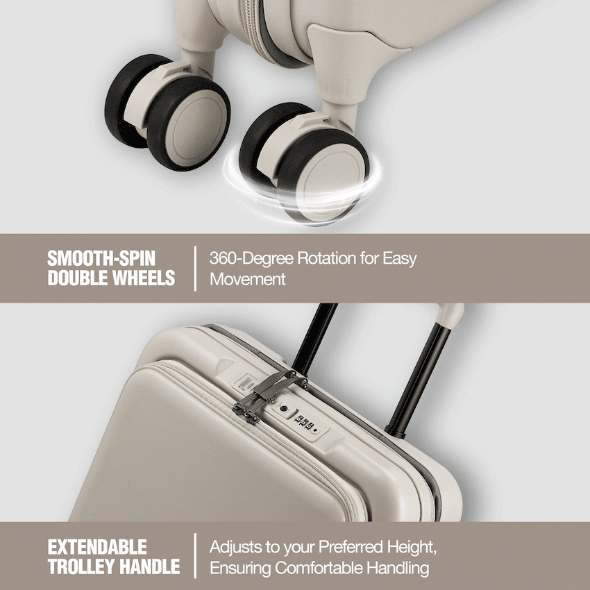Expandable PP 55cm Carry On Luggage - Image 3