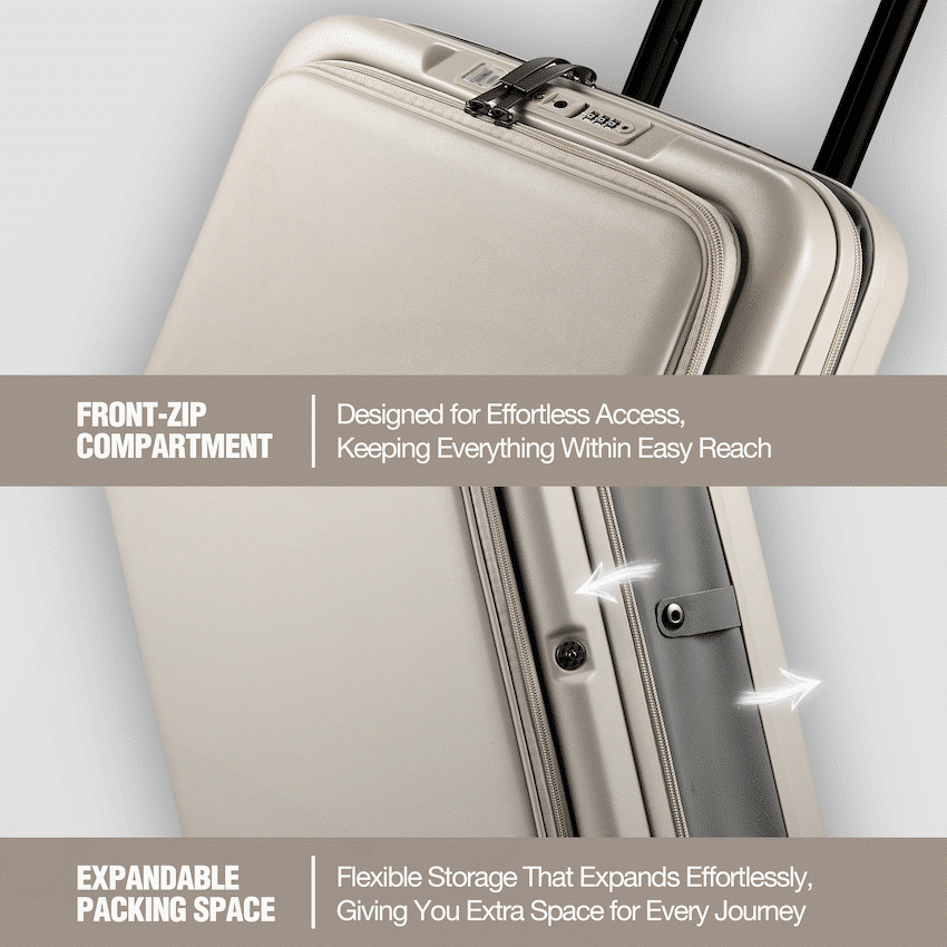 Expandable PP 55cm Carry On Luggage - Image 5