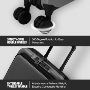Alternative view of Expandable PP 55cm Carry On Luggage - Dark Grey
