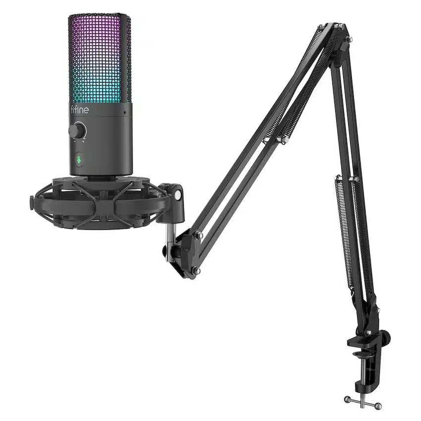 Fifine T669 Pro3 USB Microphone with Pop Filter and Boom Arm Stand - Image 2