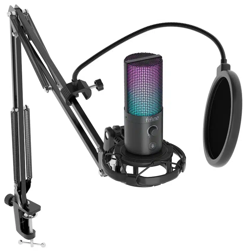 Fifine T669 Pro3 USB Microphone with Pop Filter and Boom Arm Stand - Image 3