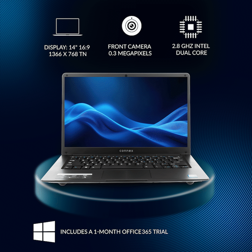Horizon X Laptop- Connex 14" Celeron N4020 4/256 SSD W11H - BK - Image 3