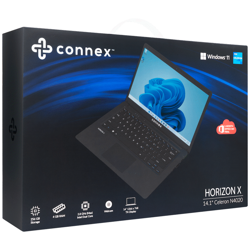 Horizon X Laptop- Connex 14" Celeron N4020 4/256 SSD W11H - BK - Image 13