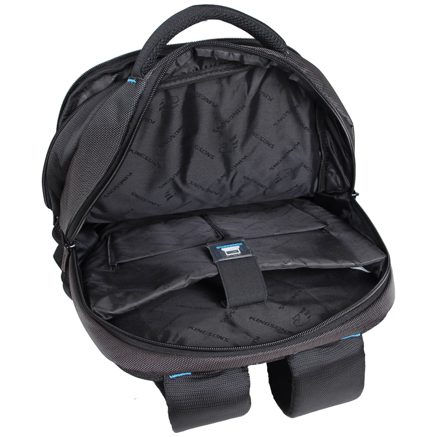 Kingsons 15.6" black laptop backpack with key chain - Image 3