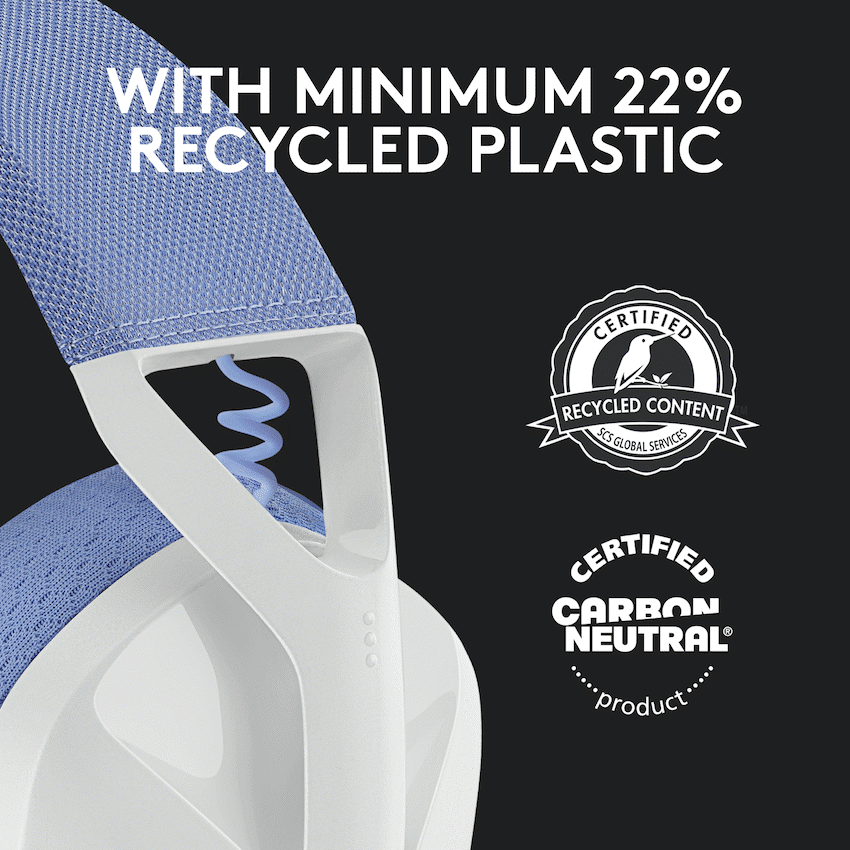 Logitech(R) G435 LIGHTSPEED Wireless Gaming Headset - White - Image 7