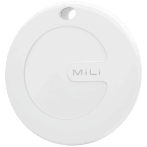 MiTag Apple-Compatible Tag with Leather Keychain Accessory - 1 Pack