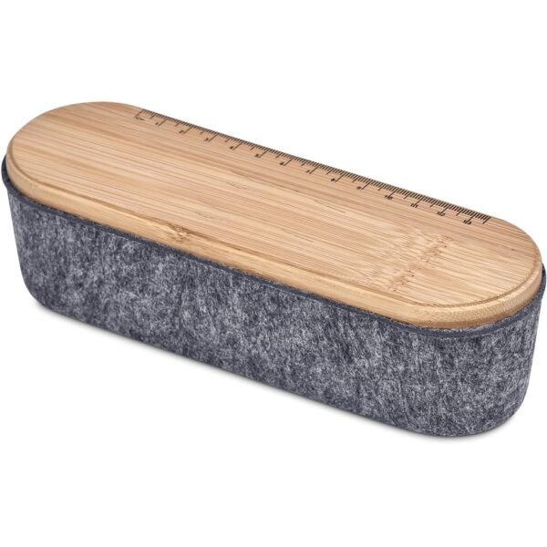 Okiyo Byoga Recycled PET Felt & Bamboo Stationery Case — Okiyo Byoga Recycled PET Felt & Bamboo Stationery Case