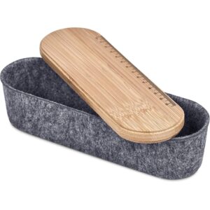 Alternative view of Okiyo Byoga Recycled PET Felt & Bamboo Stationery Case
