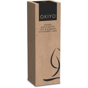 Okiyo Byoga Recycled PET Felt & Bamboo Stationery Case - Image 6
