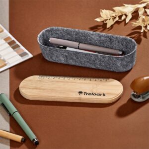Okiyo Byoga Recycled PET Felt & Bamboo Stationery Case - Image 15