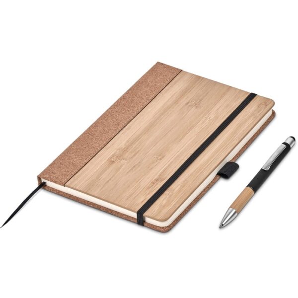 Okiyo Eri Bamboo & Cork Notebook & Pen Set — Okiyo Eri Bamboo & Cork Notebook & Pen Set