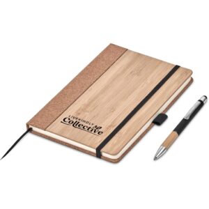 Okiyo Eri Bamboo & Cork Notebook & Pen Set - Image 4