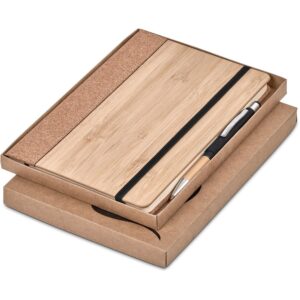 Okiyo Eri Bamboo & Cork Notebook & Pen Set - Image 9