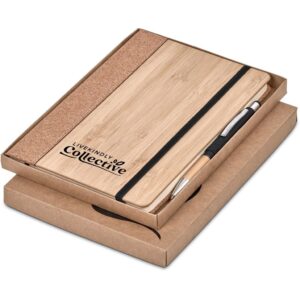 Okiyo Eri Bamboo & Cork Notebook & Pen Set - Image 10
