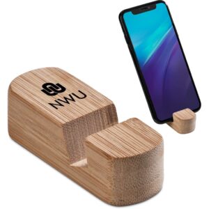 Alternative view of Okiyo Kiki Bamboo Phone Stand