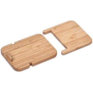 Alternative view of Okiyo Noryoku Bamboo Wireless Charging Phone Stand