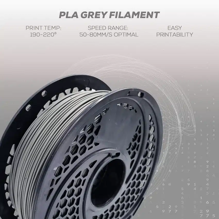 PLA Grey Filament 1kg, 1.75mm - Image 3