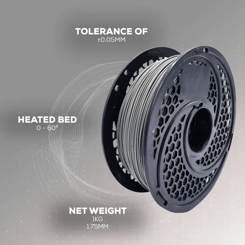 PLA Grey Filament 1kg, 1.75mm - Image 4