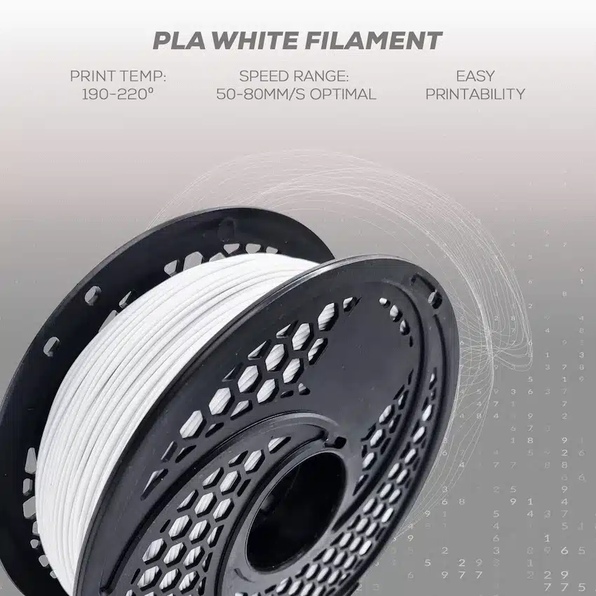 PLA White Filament 1kg, 1.75mm - Image 2