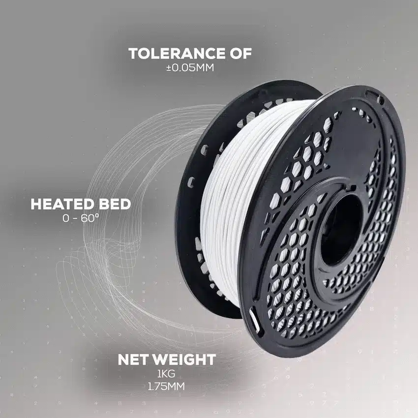 PLA White Filament 1kg, 1.75mm - Image 3
