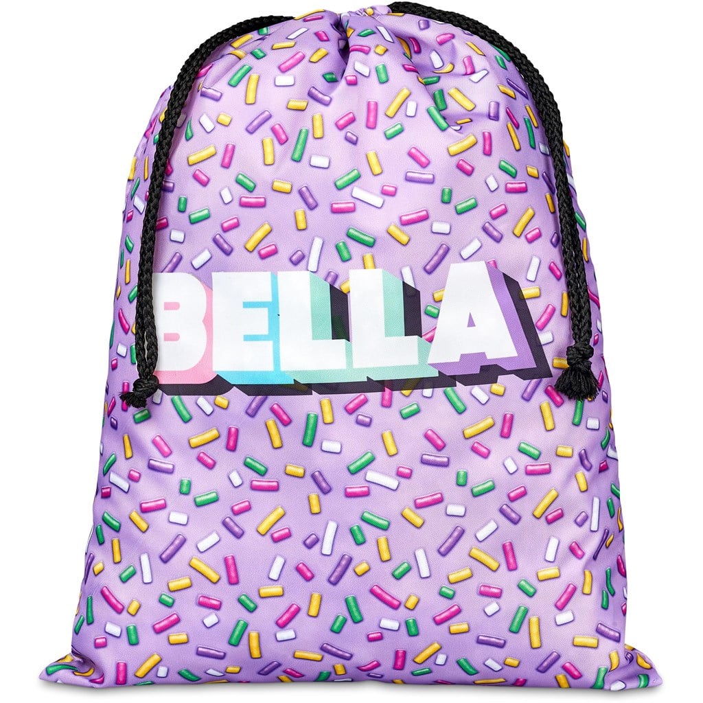 Pre-Production Sample Hoppla Benguela Jumbo Polyester Drawstring Pouch - Image 2