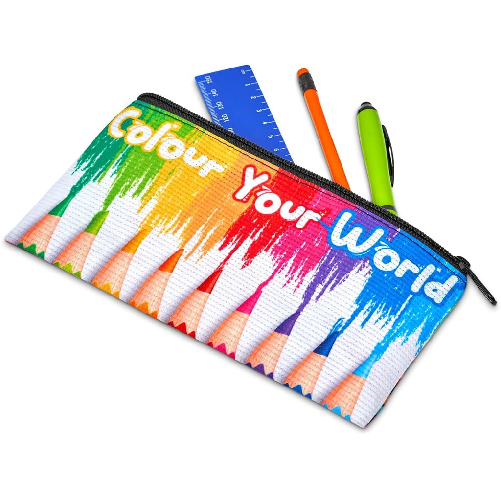Hoppla Junior Recycled PET Stitch-Bond Pencil Case — Hoppla Junior Recycled PET Stitch-Bond Pencil Case