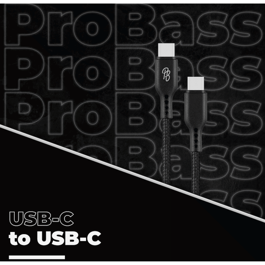 Pro Bass Chord Series 1.2m 30w Type-C to Type-C Braided - Image 3