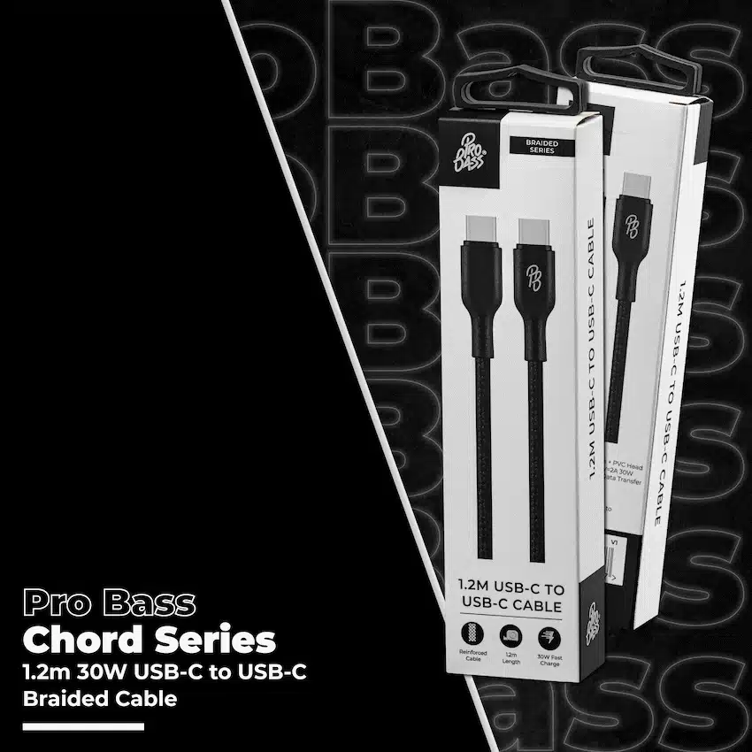 Pro Bass Chord Series 1.2m 30w Type-C to Type-C Braided - Image 6