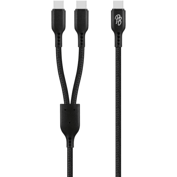 Pro Bass Cord Series 1.2m 15w USB-C to 2x USB-C Braided — Pro Bass Cord Series 1.2m 15w USB-C to 2x USB-C Braided