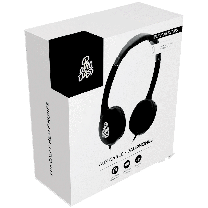 Pro Bass Elevate Series Auxiliary Headphone - Black - Image 7