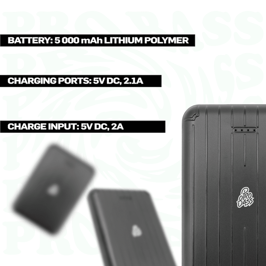 Pro Bass Engine 5000mah Series Power Bank - Black - Image 3